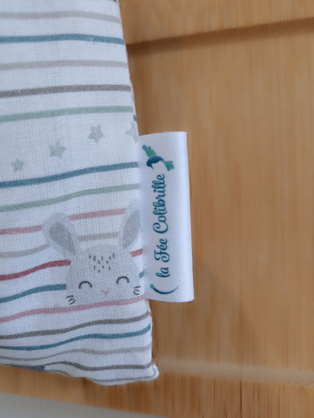 Ensemble de 8 lingettes avec pochon assorti - Lapinou