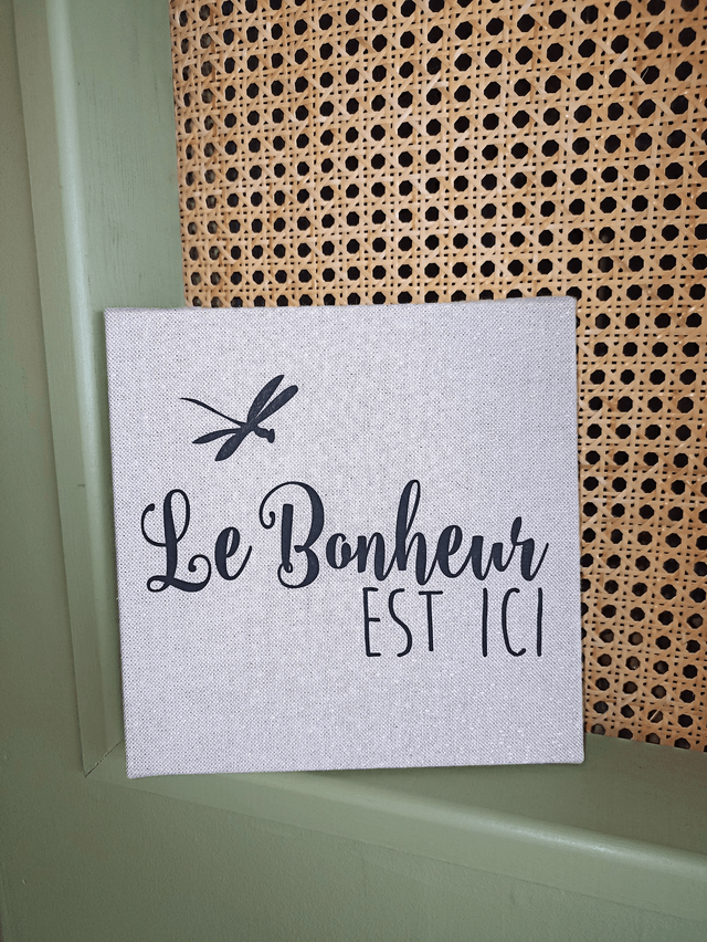 Toile citation - Bonheur