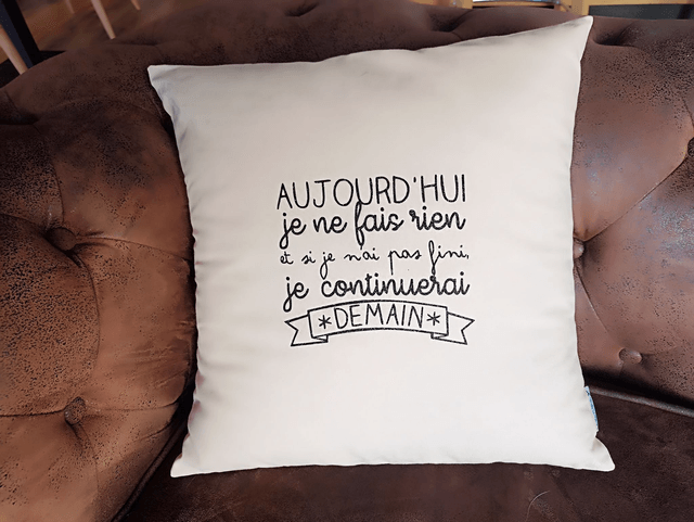 Coussin citation / Pause