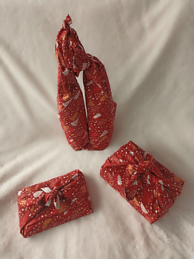 Furoshiki réversible - Christmas/Love