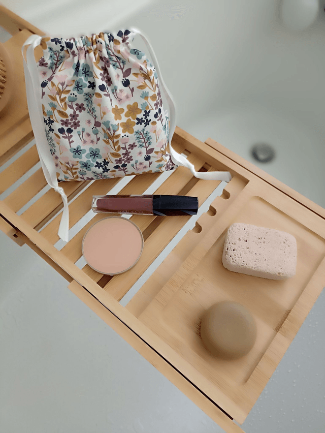 Ensemble de 8 lingettes avec pochon assorti - Romance