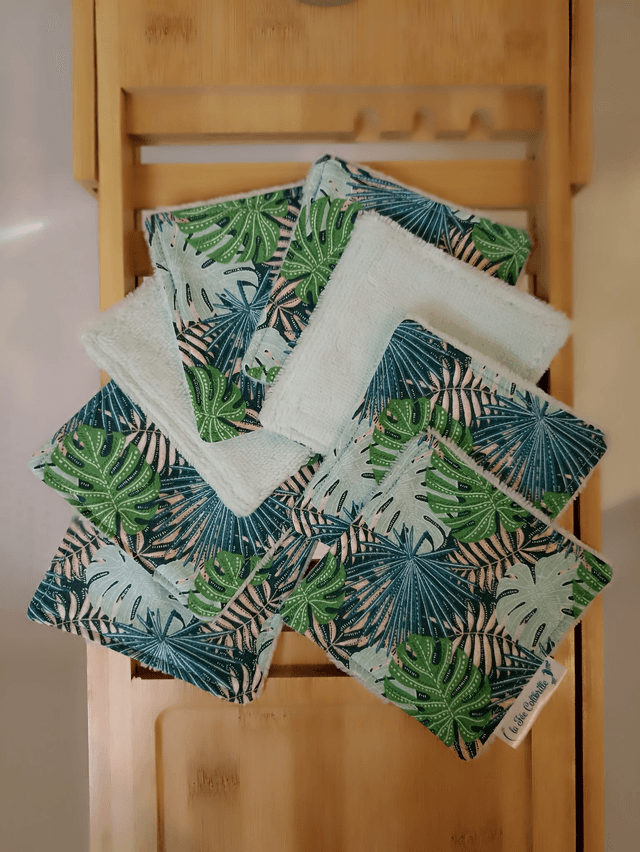 Ensemble panier avec lots de 8 lingettes et de 8 carrés visage - Amazonia