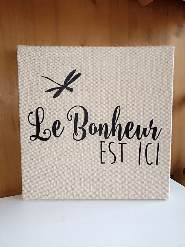 Toile citation - Bonheur