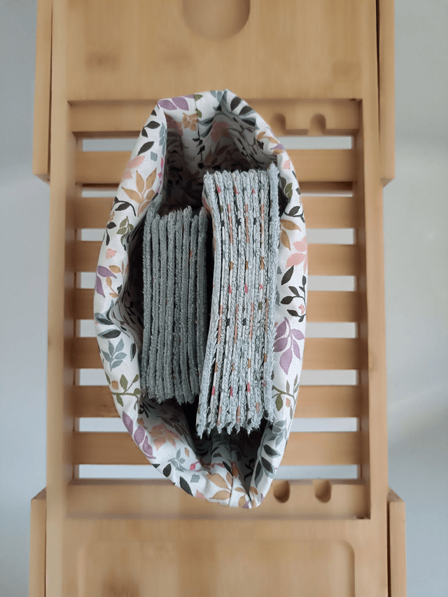 Ensemble panier avec lots de 8 lingettes et de 8 carrés visage - Sweety