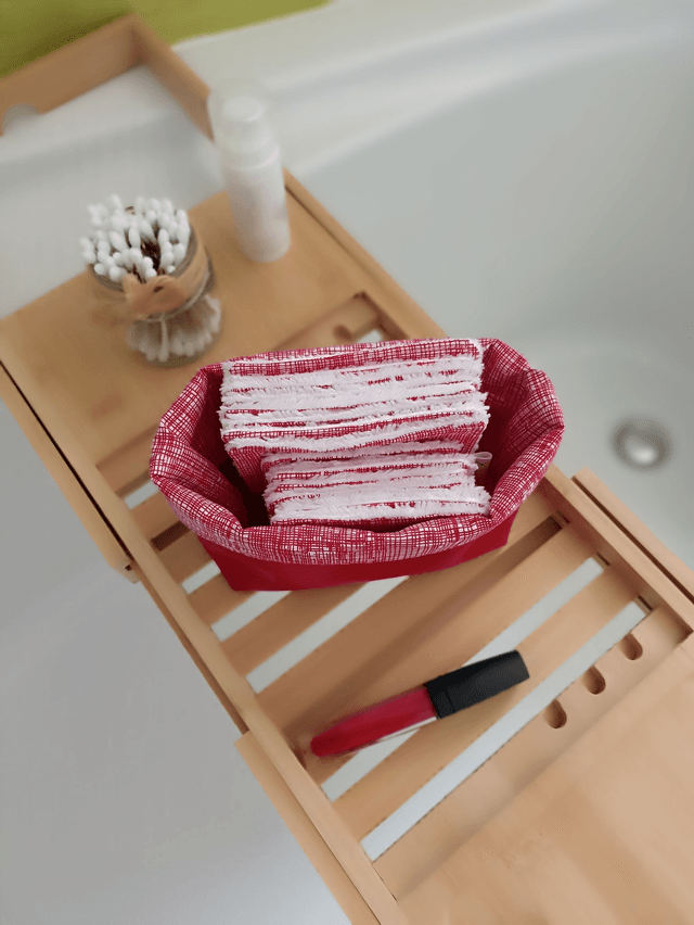 Ensemble panier avec lots de 8 lingettes et de 8 carrés visage - Redup