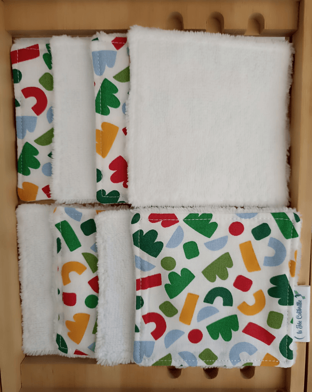 Ensemble de 8 lingettes avec pochon assorti - Art