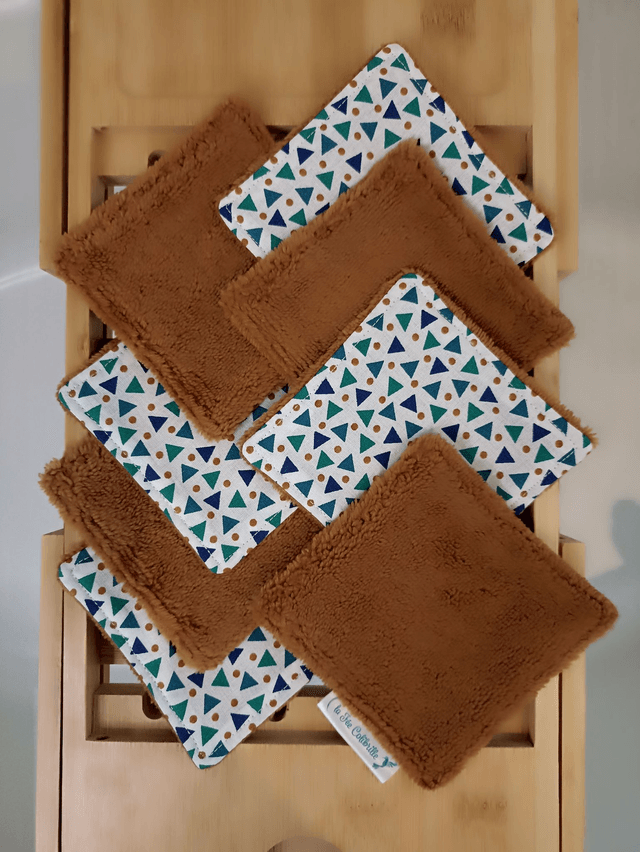 Ensemble de 8 lingettes avec pochon assorti - Khéops