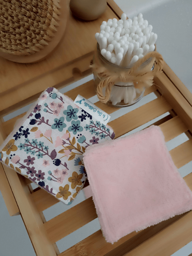 Ensemble de 8 carrés visage avec étui assorti - Romance