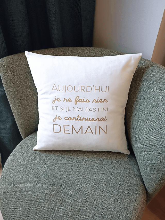 Coussin citation / Pause